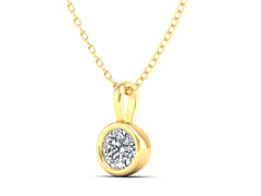 1ct - Solitaire Natural Certified Diamond Pendant in 18K Gold