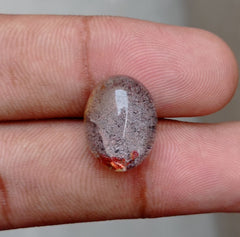 كوارتز فانتوم طبيعي 15.4 قيراط - كوارتز شبح - 16x13 ملم