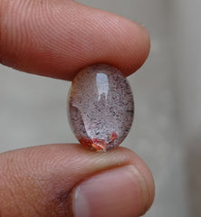 كوارتز فانتوم طبيعي 15.4 قيراط - كوارتز شبح - 16x13 ملم