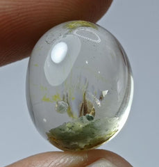 كوارتز فانتوم طبيعي 25.1 قيراط - كوارتز شبح - 19x15 ملم