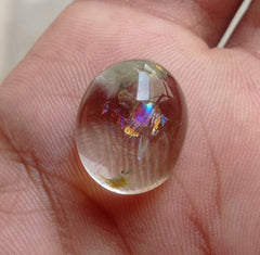 كوارتز فانتوم طبيعي 25.1 قيراط - كوارتز شبح - 19x15 ملم