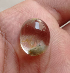 كوارتز فانتوم طبيعي 25.1 قيراط - كوارتز شبح - 19x15 ملم