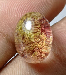 كوارتز فانتوم طبيعي 13.5 قيراط - كوارتز شبح - 16x11 ملم