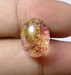 كوارتز فانتوم طبيعي 13.5 قيراط - كوارتز شبح - 16x11 ملم