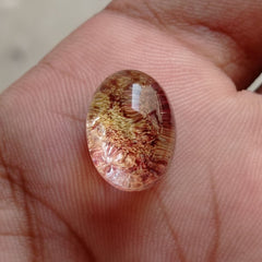 كوارتز فانتوم طبيعي 13.5 قيراط - كوارتز شبح - 16x11 ملم