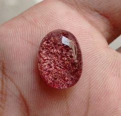 كوارتز فانتوم طبيعي 10.6 قيراط - كوارتز شبح - 17x12 ملم