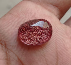 كوارتز فانتوم طبيعي 10.6 قيراط - كوارتز شبح - 17x12 ملم