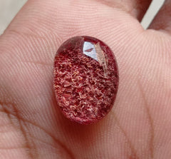 كوارتز فانتوم طبيعي 10.6 قيراط - كوارتز شبح - 17x12 ملم