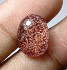 كوارتز فانتوم طبيعي 10.6 قيراط - كوارتز شبح - 17x12 ملم