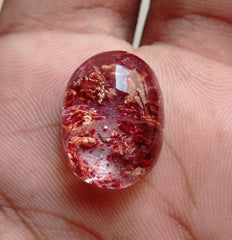 كوارتز فانتوم طبيعي 22.7 قيراط - كوارتز شبح - 20x15 ملم