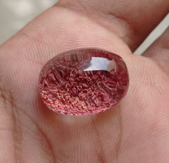 كوارتز فانتوم طبيعي 23.1 قيراط - كوارتز شبح - 20x15 ملم