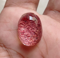 كوارتز فانتوم طبيعي 23.1 قيراط - كوارتز شبح - 20x15 ملم