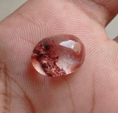 9.1 قيراط كوارتز فانتوم طبيعي - كوارتز شبح - 15x11 ملم