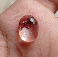 9.1 قيراط كوارتز فانتوم طبيعي - كوارتز شبح - 15x11 ملم