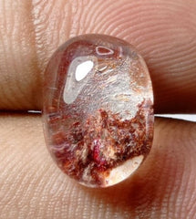 9.1 قيراط كوارتز فانتوم طبيعي - كوارتز شبح - 15x11 ملم