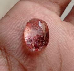 9.1 قيراط كوارتز فانتوم طبيعي - كوارتز شبح - 15x11 ملم