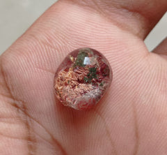 كوارتز فانتوم طبيعي 10.5 قيراط - كوارتز شبح - 14x11.5 ملم