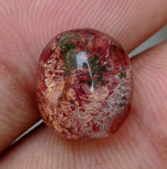 كوارتز فانتوم طبيعي 10.5 قيراط - كوارتز شبح - 14x11.5 ملم