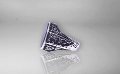 Men Signet Rings - Elegant Sterling Silver Ring in Black Onyx - One Side Plain One Side Engraved- 14k White-Gold Plated with Matte and Shiny Finishing