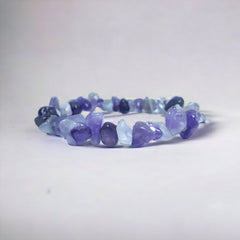 Freeform Natual Amethyst Strech Bracelet