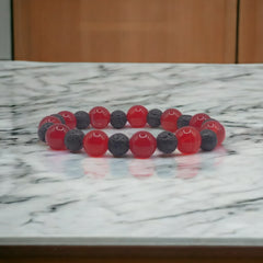 A+ سوار من حجر الرودوكروزيت الأرجنتيني الطبيعي، مقاسات 7-13.5 ملم