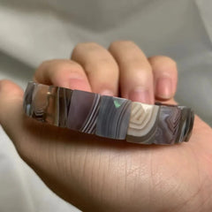 سوار من الأحجار الكريمة من عقيق بوتسوانا الطبيعي/الجزع العقيقي، سوار للرجال والنساء