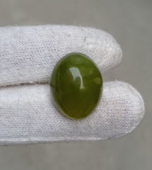 36.25ct Natural High Quality Translucent Serpentine Cabochon - Shah Maqqsood - Zehrmora - 24x19x11mm
