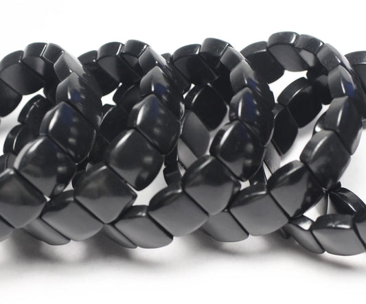 Natural Brilliance Shungite Gemstone Bracelet, Sizes 12*16mm