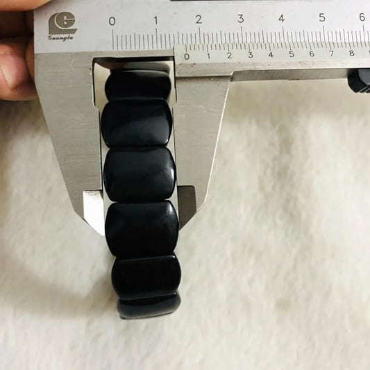 Natural Rare Shungite Gemstone Strech Bracelet