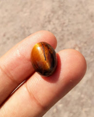 10.9ct Tiger Eye Cabochon - June Birthstone - June Birthstone - 16.5x12mm