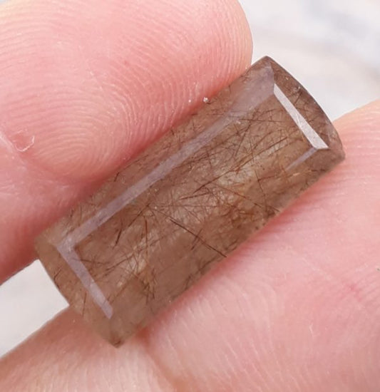 10.20 قيراط كوارتز تورمالي بني - كوارتز روتيل بني - كوارتز تورماليتيد