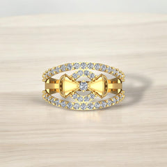 خاتم ربطة عنق فاخرة مرصع بالألماس