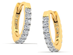 أقراط من الألماس الطبيعي