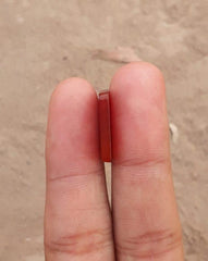 كابوشون من العقيق الأحمر الطبيعي 9.4 قيراط - العقيق الأحمر -