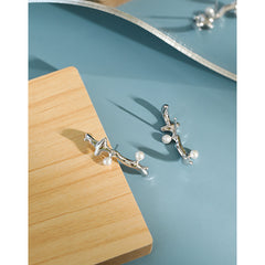 Elegant Irregular Branch Shell Pearls Stud Earrings - Gold-Plated Silver Pearl Earrings for women - Perfect Pearl Earrings with Gift Wrapping Included