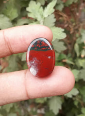 18.7ct Natural High Quality Blood Stone - Heliotrope - Dimension-22.5x17mm