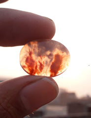 13.8ct Natural High Quality Blood Stone - Heliotrope - Dimension-21x16mm