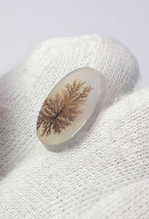 5.8ct Natural Dendritic Agate - Shajri Aqeeq - Dimension-17x13mm