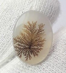 5.8ct Natural Dendritic Agate - Shajri Aqeeq - Dimension-17x13mm