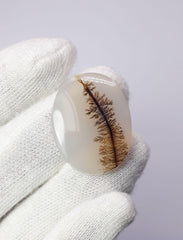 عقيق شجيري طبيعي 2.7 قيراط - عقيق شجري - الأبعاد -29x23 ملم