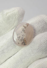 عقيق شجري طبيعي 15.1 قيراط - عقيق شجري - الأبعاد -21x17 ملم