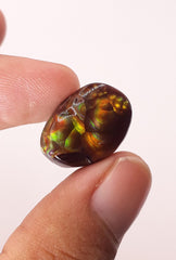 عقيق ناري مكسيكي قوس قزح، حجر كريم أندر من الماس