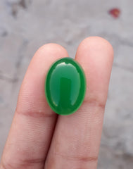 Green Chalcedony - Green Agate - Aqeeq - Dimension-15x20mm