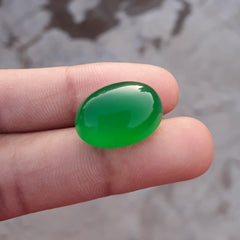 Green Chalcedony - Green Agate - Aqeeq - Dimension-15x20mm