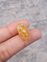12ct Natural Eye Agate For Sale - Aqeeq - Dimension 20x10x8mm