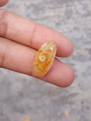 12ct Natural Eye Agate For Sale - Aqeeq - Dimension 20x10x8mm