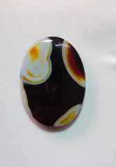 34ct Agate Cabochon - Sulaimani Aqeeq  - 31 x 22mm
