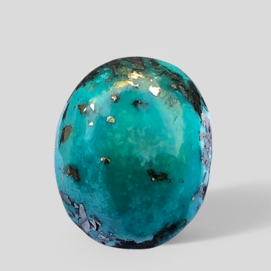52ct Turquoise with Pyrite, Natural Feroza Stone Dimension 23x18mm