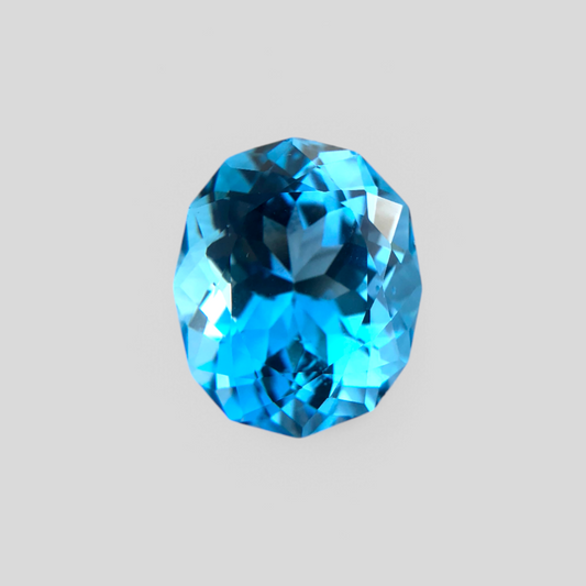 Fancy Cut Blue Topaz Gemstone - 13.6ct