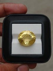 20.1ct Transparent Oval Faceted Citrine For Sale - November Birthstone - 19x16.5x11mm